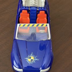 2003 Crash Dummies Hot Wheels Blue CRASH 4X Truck/Car With HTF Windshield