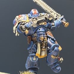 Space marine Painted lieutenant With Character Book Warhammer 40K