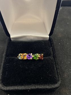 18K multi hearts ring