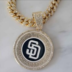 Padres Gold-plated Cuban Necklace Pendant