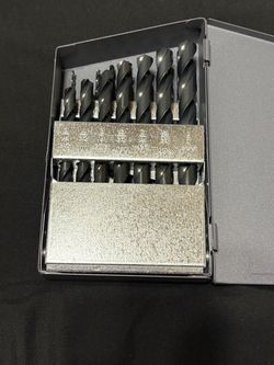 Cle-Line 15 Piece Drill Bit Set 1/16" to 1/2" in Metal Case