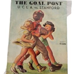 UCLA BRUINS vs STANFORD CARDINAL College Football Program 1938 The Goal Post
