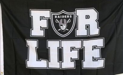 Raiders For Life Flag 5ftx3ft $20 Firm On Price