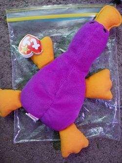 Ty Beanie Baby Patti the Platypus 1993 Retired RARE, PVC Pellets w/ Errors $400 OBO 