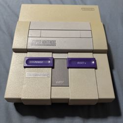 Super Nintendo #SNS-001 Console ONLY NO CONTROLLERS OR ADAPTOR Tested Works