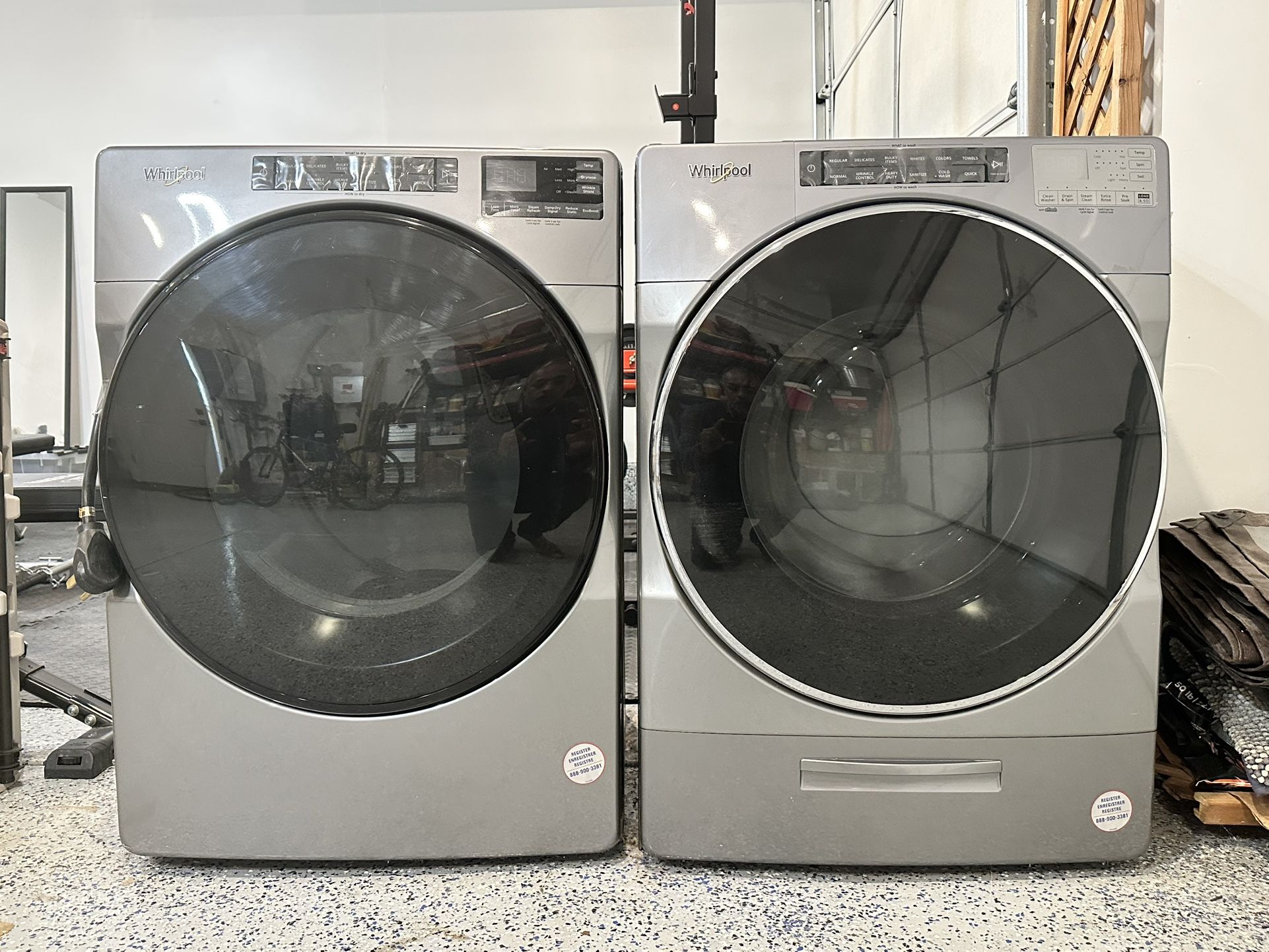 🧺 Whirlpool Front Load Washer + Electric Dryer Set – Excellent Condition – $990 (Brentwood, CA – Pickup Only)