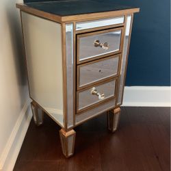Mirrored Nightstand Or Side Table 