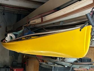 Yellow kayak. 1 seat