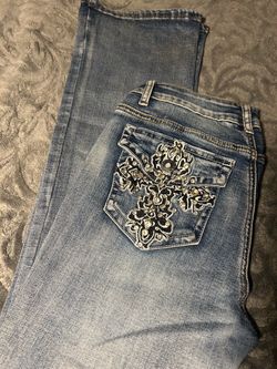 Y2K bootcut jeans - platinum push, size 5