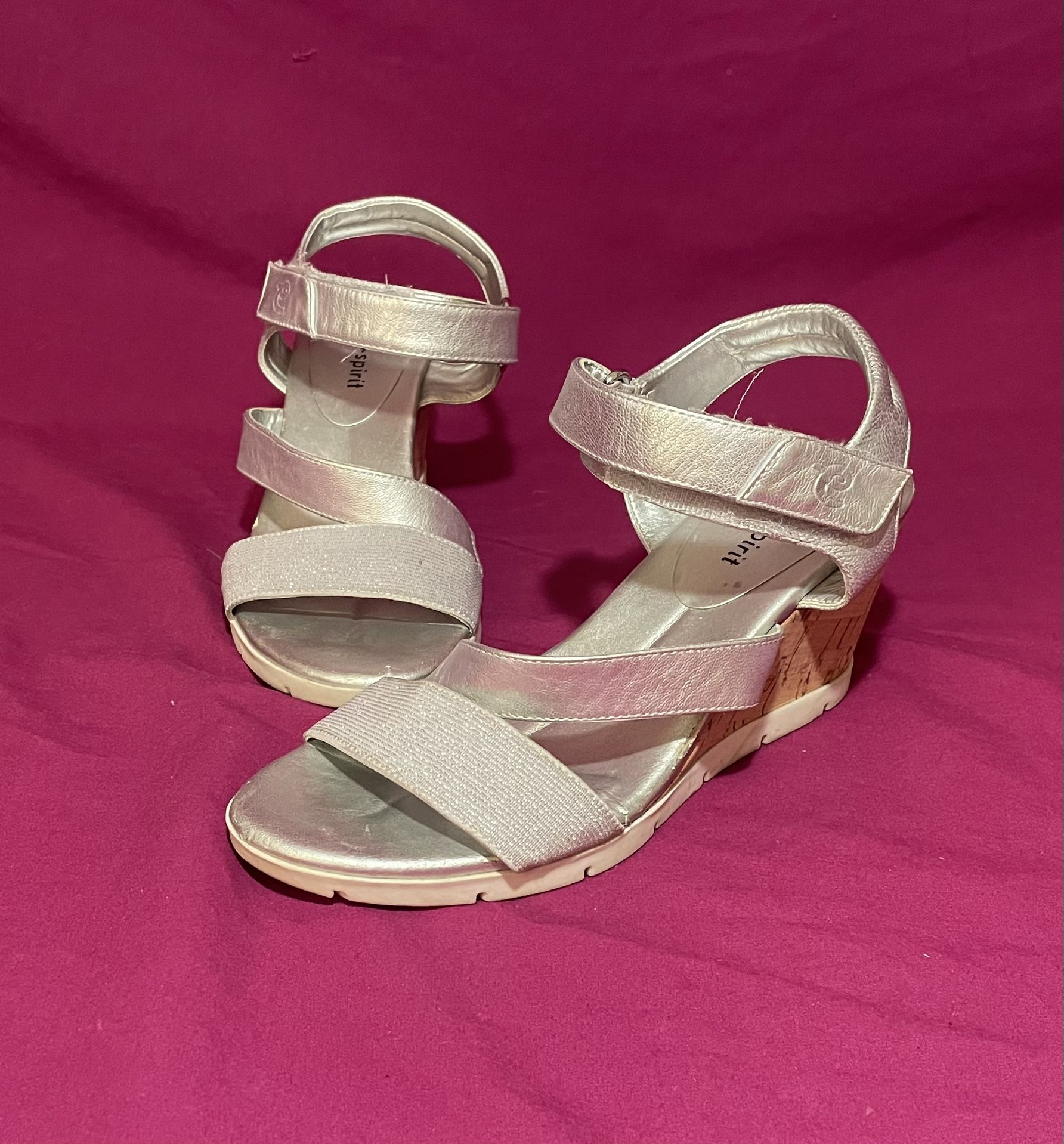 Silver Velcro Wedges