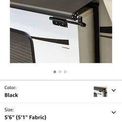 Solera V000168104 Black Slide Topper Awning - 5'6" (5'1" Fabric)