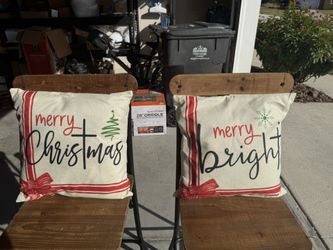 (2) New Christmas pillows