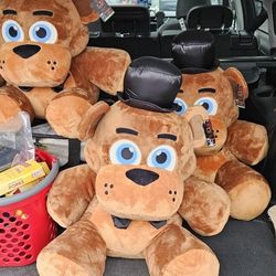 Three The Jazwares Five Nights at Freddy's 20" Giant Classic Freddy Bear Plush 2025 