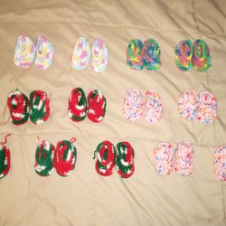 0-3 months size crochet baby girl shoes