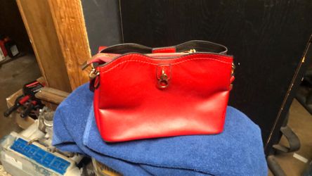 Red leather purse