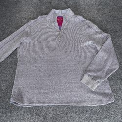 Robert Graham Sweatshirt Mens XL Pullover 1/4 Zip Long Sleeve Luxury Designer
