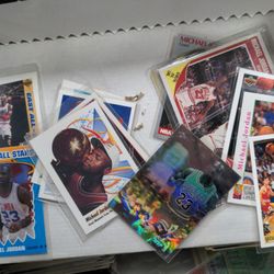 Basketball Cards From Late 80s And Early 90s Jordan Shaq Bird