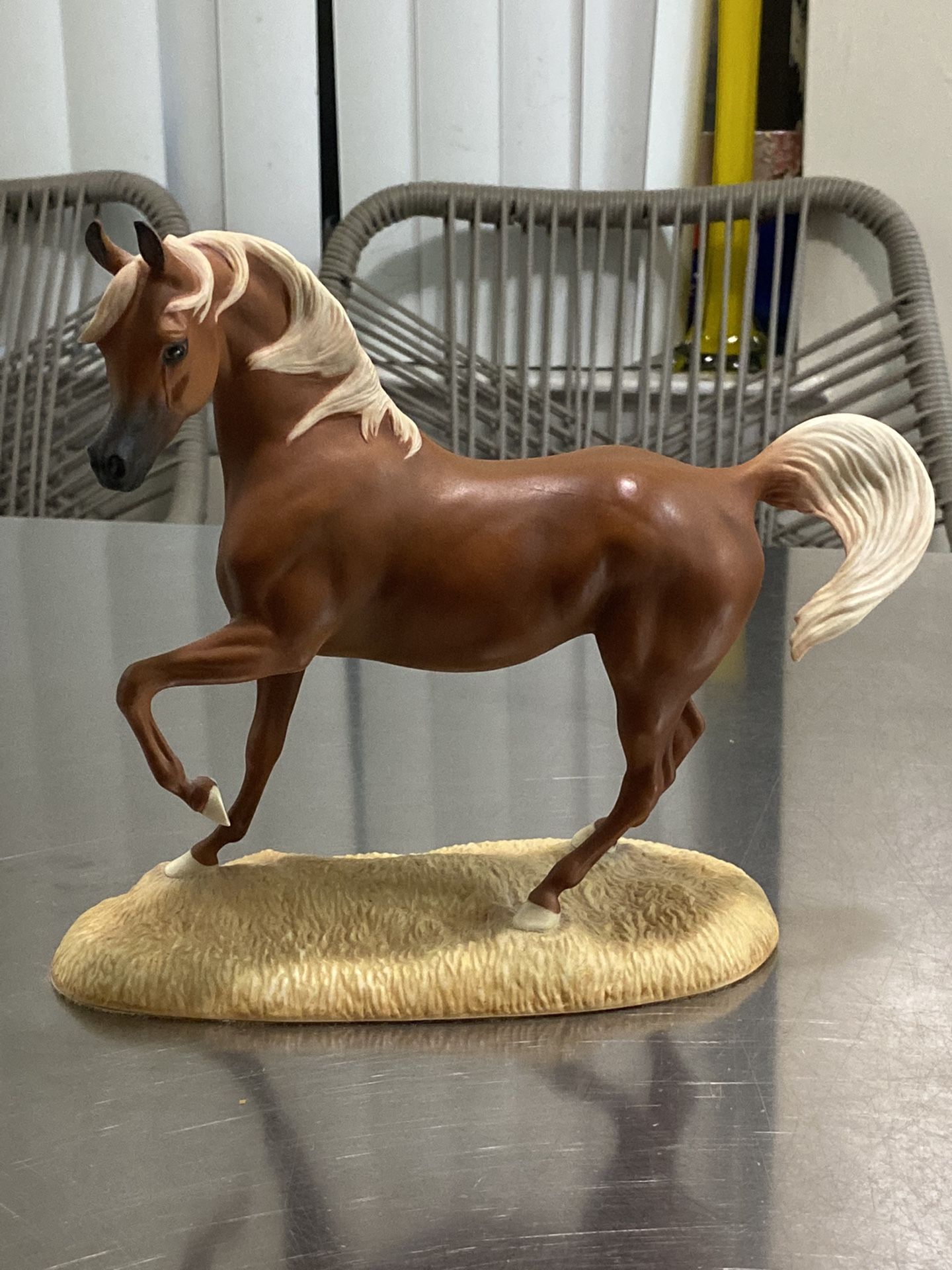 1987 FRANKLIN MINT MY FRIEND FLICKA HORSE FIGURINE BY PAMELA DU BOULAY 