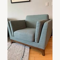 Article Furniture Ceni Armchair – Aqua Blue, Good Condition