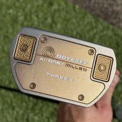 Odyssey Ai One Milled Three T Gold Putter