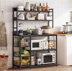 Floramae 39.37" Steel Standard Baker's Rack with Microwave Compatibility