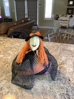Halloween Witch Weighted Doorstop/Shelf Sitter