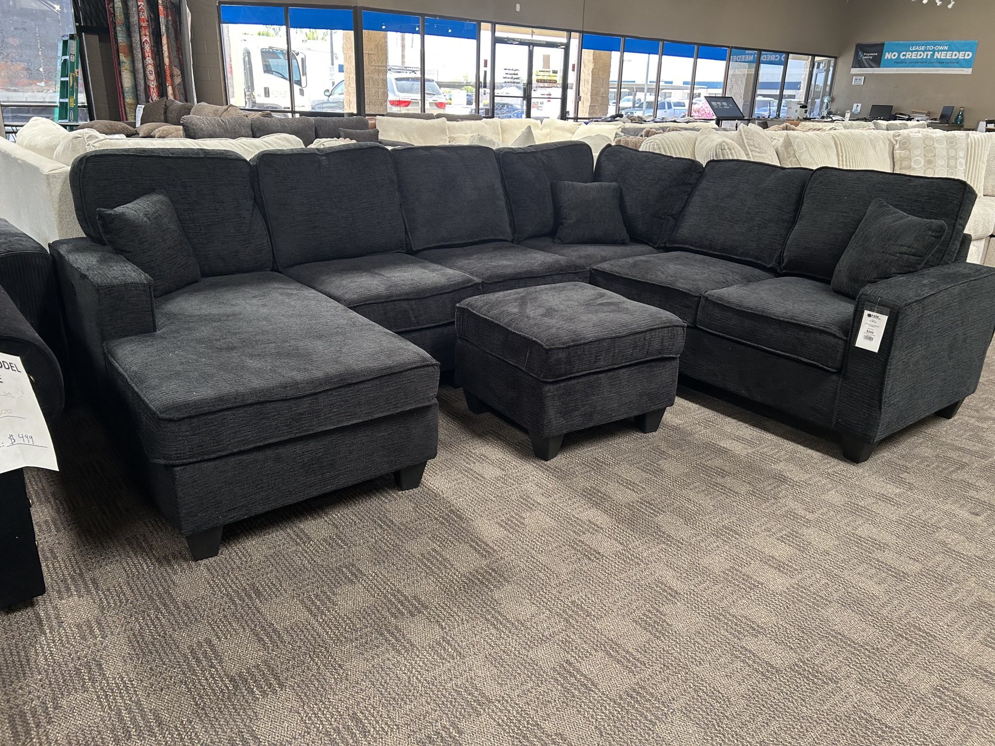 New Black Sectional Sofa 