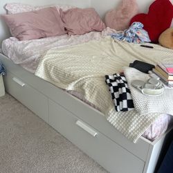 IKEA Bed Frame With Storage Drawers 