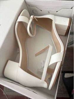 Women’s white heels