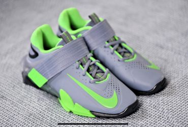 Nike Savaleos Weightlifting, Color: Ashen Slate/Green Strike, Size: 4.5 M/6 W US