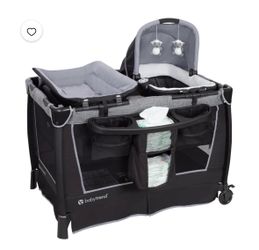 Like new baby play pin with bassinet and diaper change table