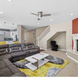 Sectional sofa With TV Console 