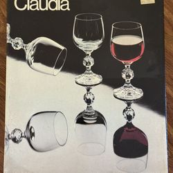 Bohemia Claudia Fine Lead Crystal Wine Glasses 