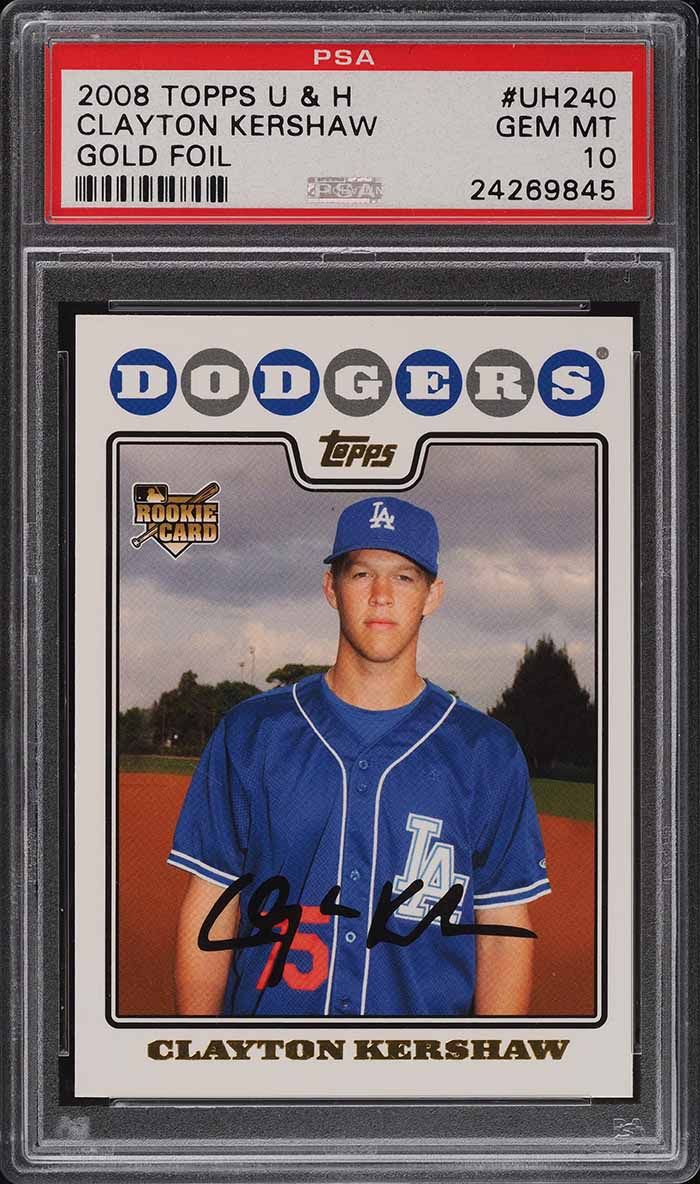 2008 PSA 10 Topps U&H Gold Foil Clayton Kershaw Rookie Card (RC)