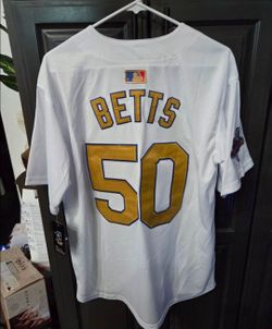 New  Betts Dodgers Champions World Series Gold Edition Jerseys. XL, Only!!With Tags!!