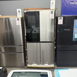 Samsung - Bespoke 29 Cu Ft 4-Door Flex French Door Refrigerator With See Thru Glass In Stainless Steel 