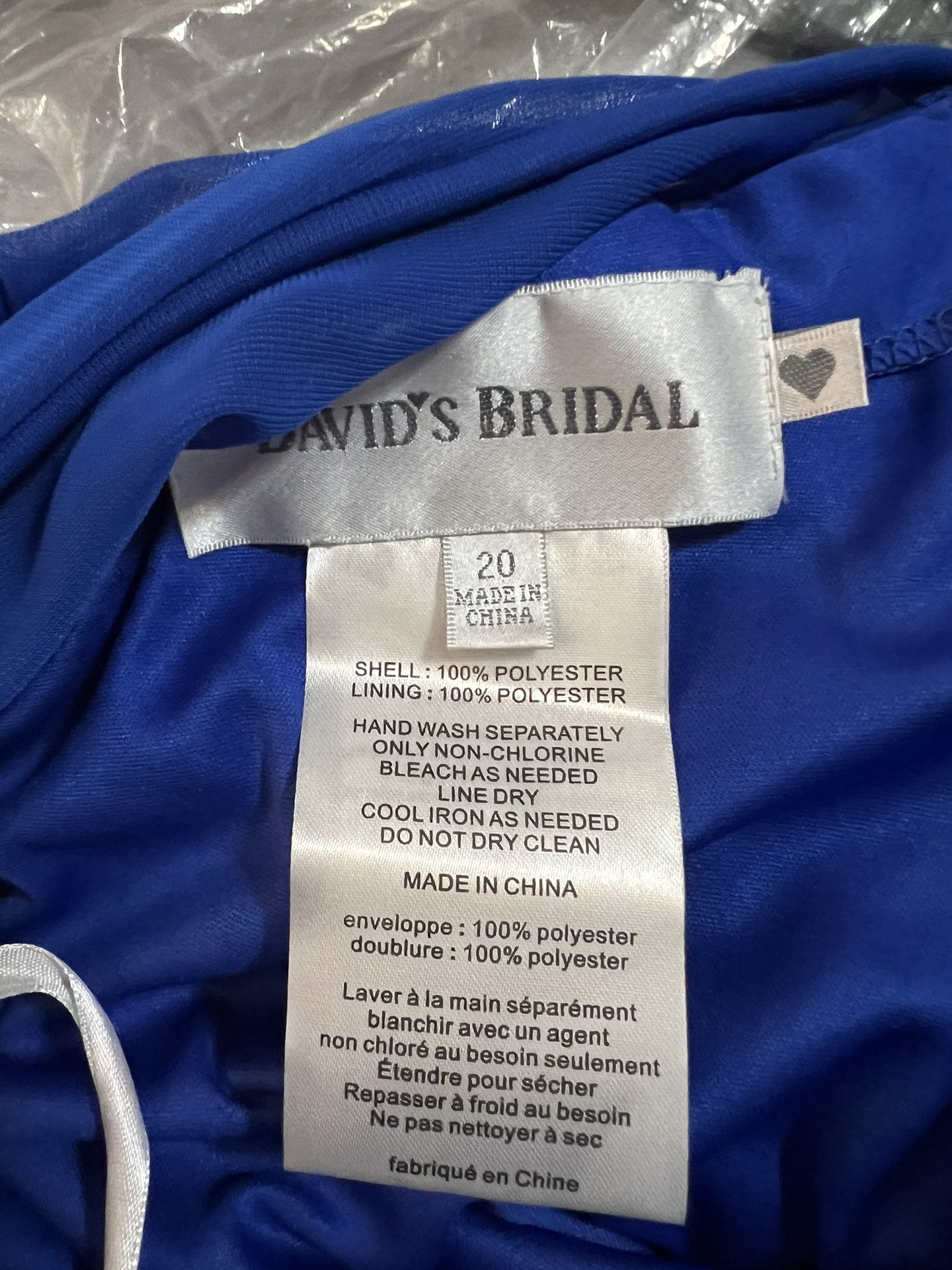 Size 20W Davids bridal Bridesmaid Dress