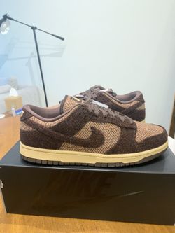 Size 13w Harris Tweed Dunk Low “Sesame”