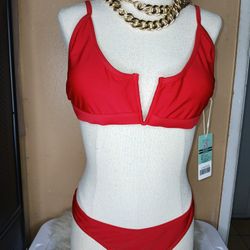 Red Shakini Two Piece Bikini 