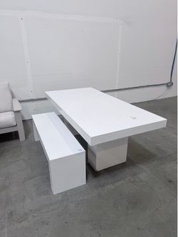Concrete dining table