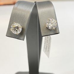 14K Lab Diamond Stud Earrings 3.0 Ct VS1-F