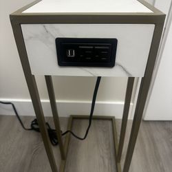 Mini Table With Charging Ports 