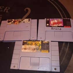 Three Super Nintendo Games 