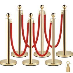 Stanchion Post With Ropes