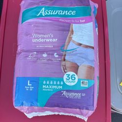 Assurance Women’s Underwear Size Large 