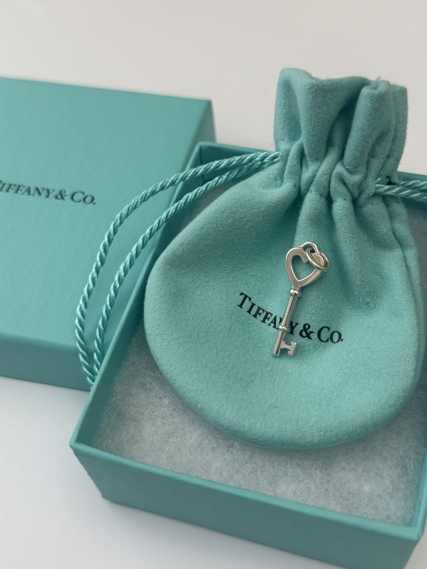 Tiffany Co Mini Heart Key Pendent