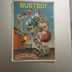 Garbage Pail Kids GIANT # 14 BUsted! Sticker / Postcard