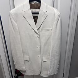 White Leather Coat/jacket