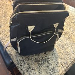 Black Diaper Bag Backpack