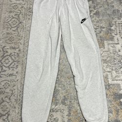 Nike Essential Fleece Jogger Sweatpants Women's XS Gray White BV4095-051 Casual
